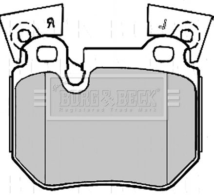 BORG & BECK Комплект тормозных колодок, дисковый тормоз BBP2219
